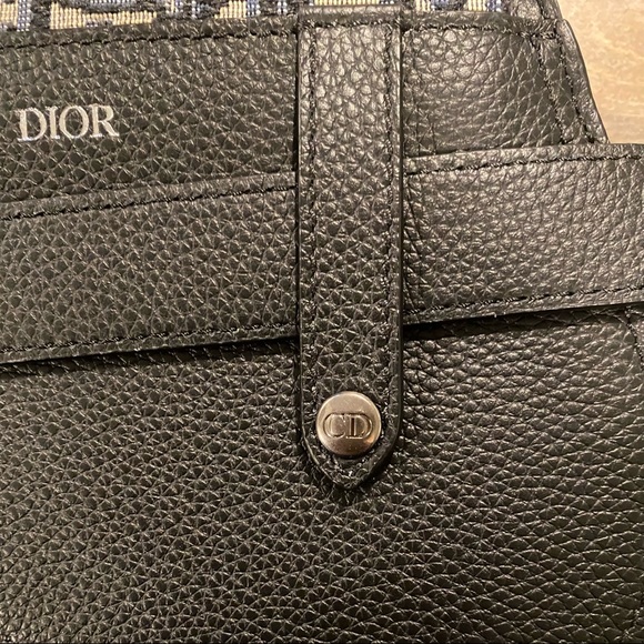 Christian Dior Homme Oblique Saddle Belt Bag Navy Trotter Black Leather - Picture 9 of 15